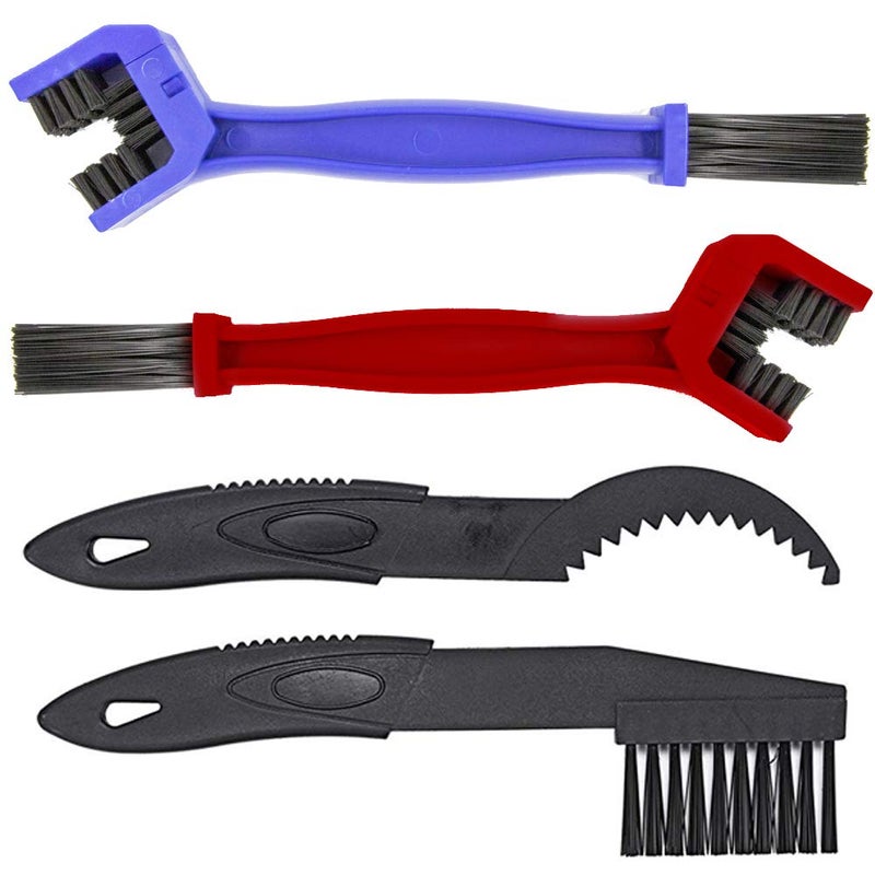 MMOBIEL Motorcycle Chain Cleaning Brush Kit Cleaner for Motorcycle, Bicycle and Mountain Bike - 4 Pcs Cleaning Brush Tool - Bike Cleaning Tool - Bicycle Chain Cleaner - Image 1